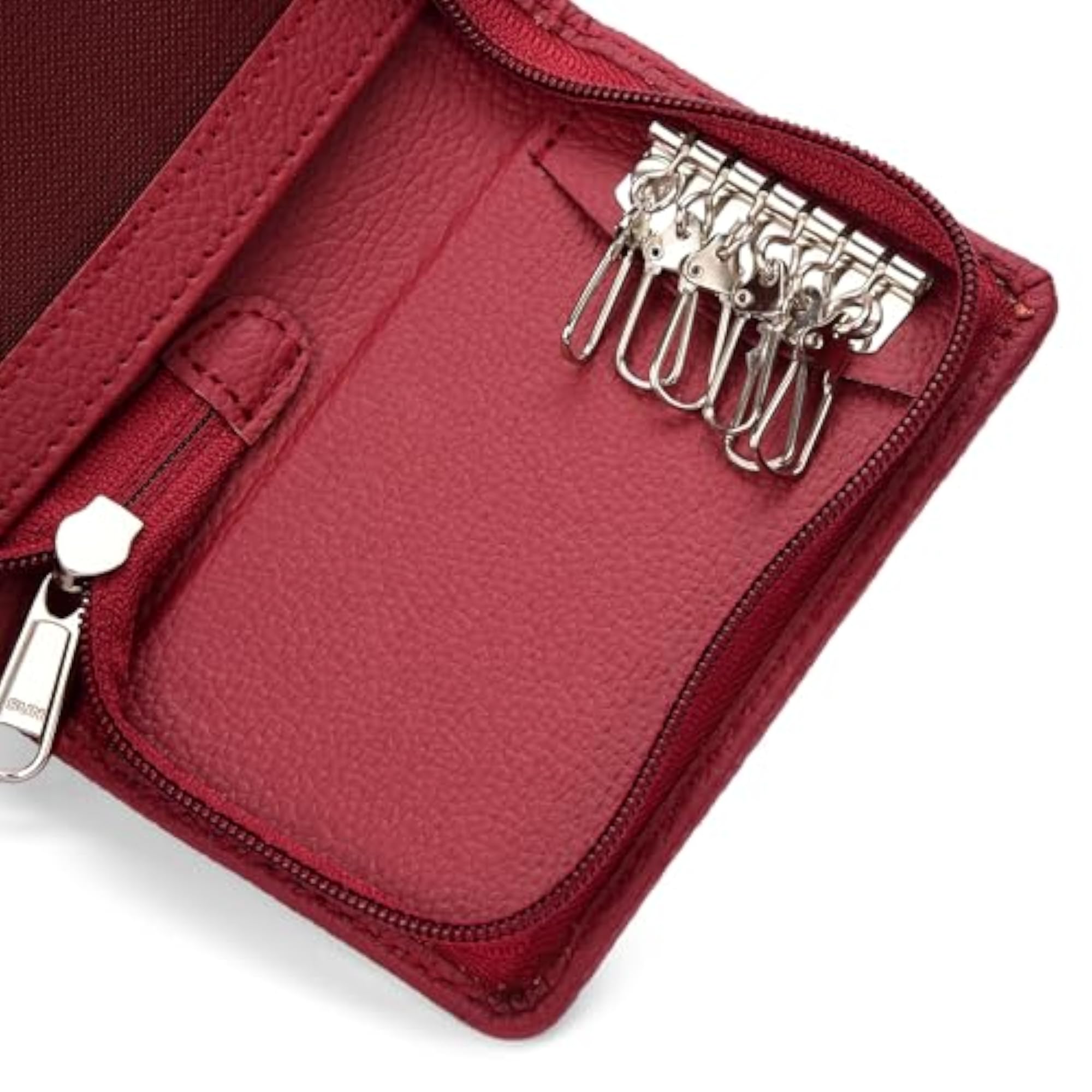 PU Leather Key Case Pouch Wallet Set of 4, Unisex Gift